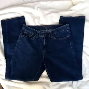 Lauren Jeans Co Premium Classic Straight Jeans, size 10, dark wash
